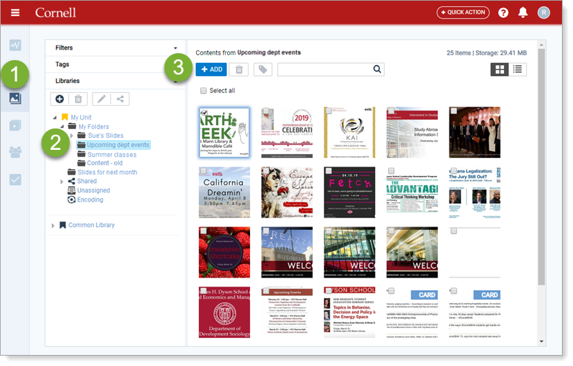 Adding content to Appspace library
