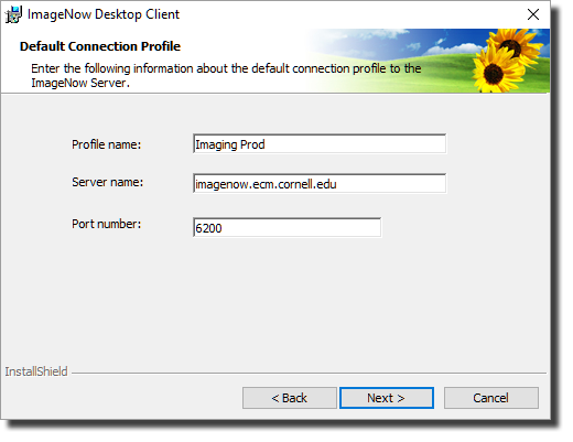 After entering Profile info, Select Next Button