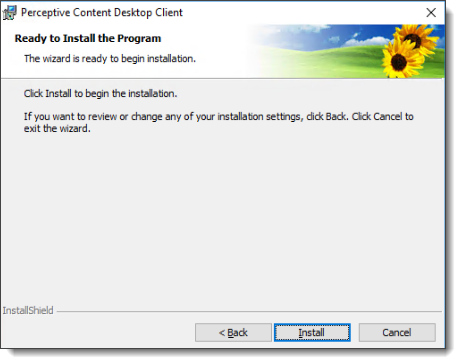  Ready to Install the Program screen
