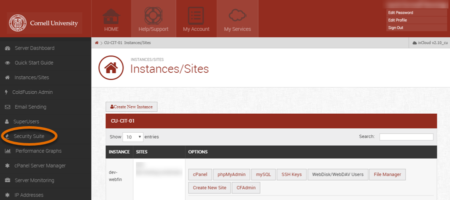 Media3 dashboard with Security Suite selected