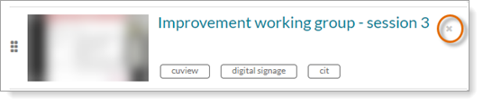 Video on Demand - delete playlist media item icon