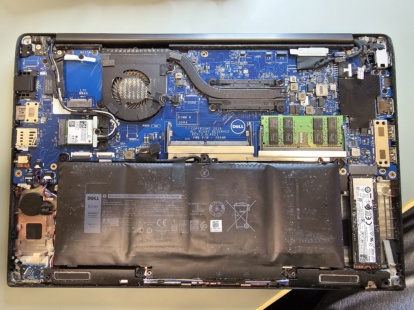 Dirty Innards & Swollen Battery