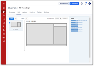 Small image of Appspace platform showing advanced channel