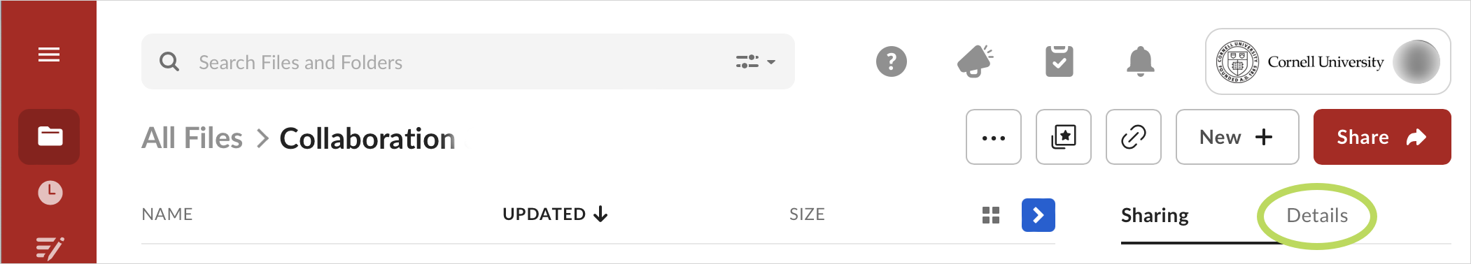 In the information pane, select Details.