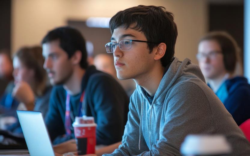 a group of software developers at a coding workshop