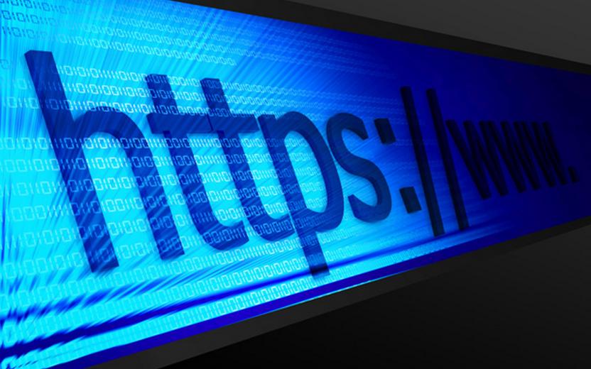 Screen showing https for secure login