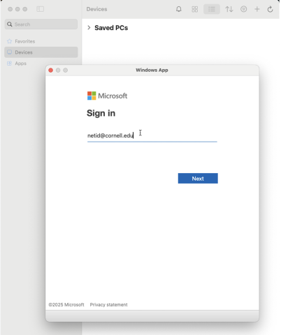 Sign-in Window