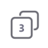 shows layers of square icons with a number in the center