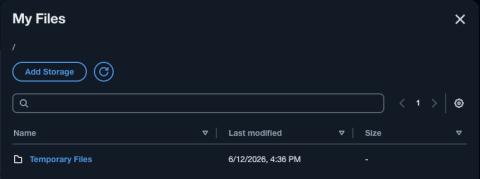screenshot of workspaces applications my files