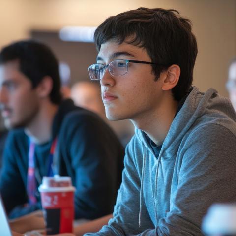 a group of software developers at a coding workshop