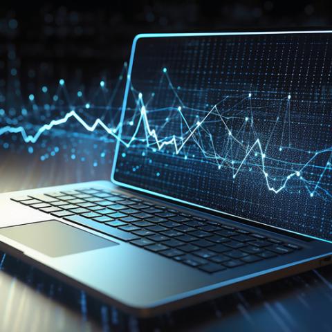 Laptop with Graphs